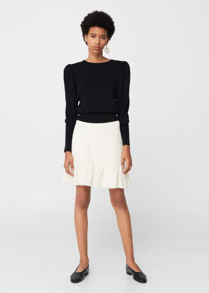 mango-fluted-hem-skirt