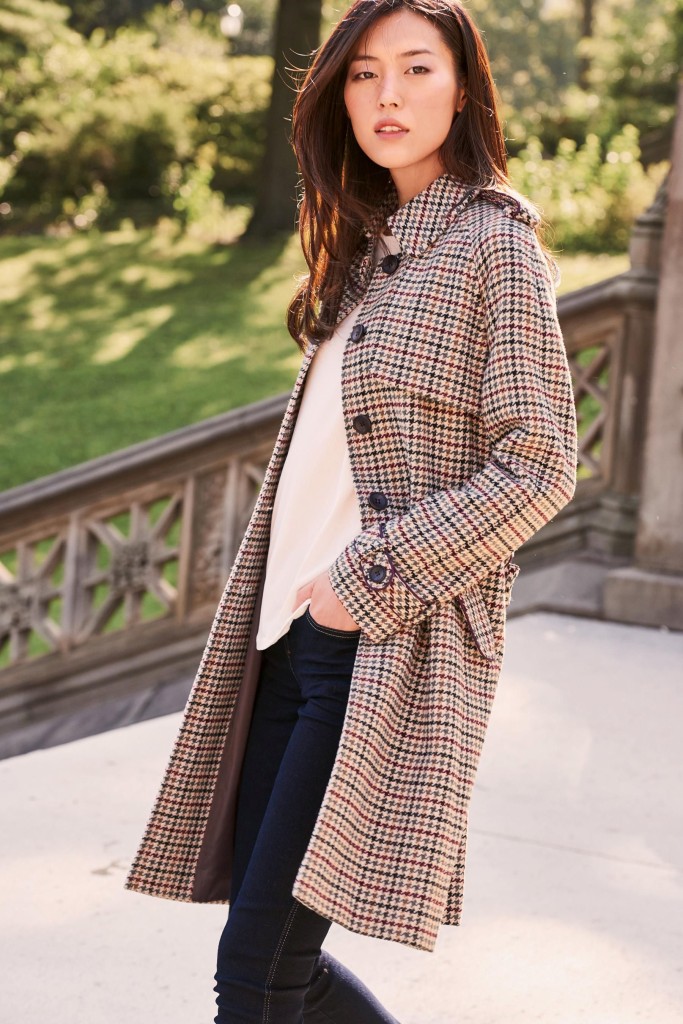 Heritage check outlet coat